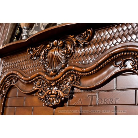 Electric fireplace Kamin fireplace solid wood Baroque English walnut 330b
