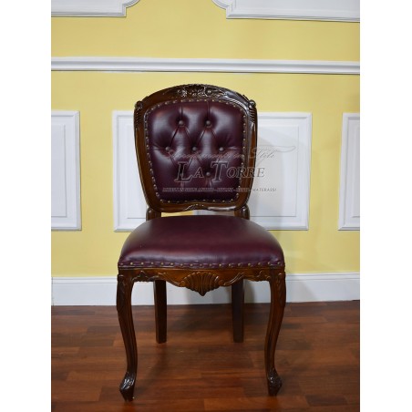 Susan Ministerial Presidential Office Chair in Walnut and Burgundy Eco-Leather Na20