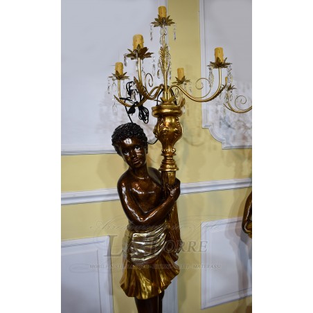 Paar venezianische Barock-Stehlampen im maurischen Stil für das Wohnzimmer MO06