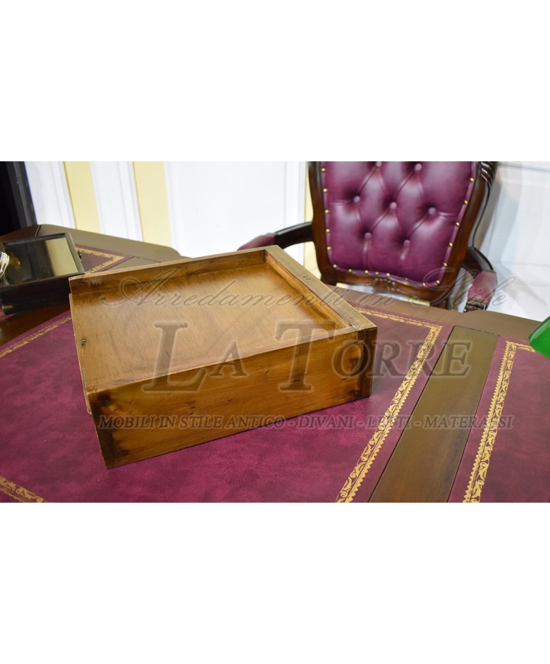 Burgundy English Ministerial double-sided desk