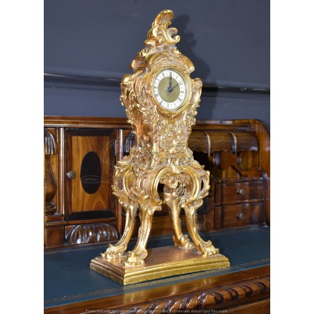 Baroque tall table clock antique French gold style clock R70