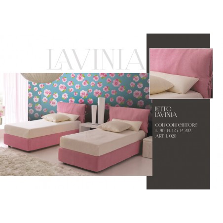 Modern design single bed bedroom in eco-leather wood or Lavinia fabric