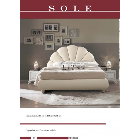 Double bed modern design in eco-leather container Sole