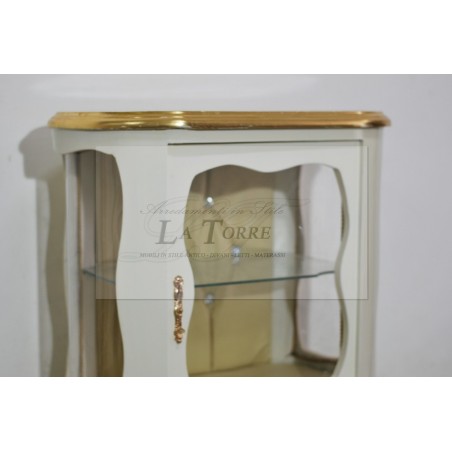 Vetrina classica avorio e oro cristalliera Luigi XV swarovski LT0111