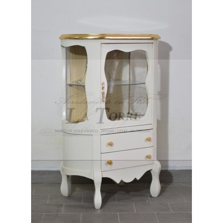 Vetrina classica avorio e oro cristalliera Luigi XV swarovski LT0111