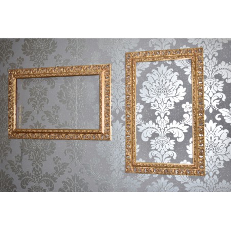 Perforated frame rod Picture in gold wood customized size 313