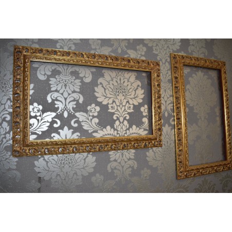 Perforated frame rod Picture in gold wood customized size 313