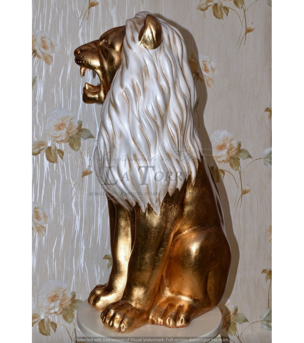 Scultura Decorativa Testa Di Leone In Resina 3D – Sospensione Murale Forata, 16x12x21 Cm, Arredo Casa - 2